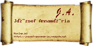 József Annamária névjegykártya